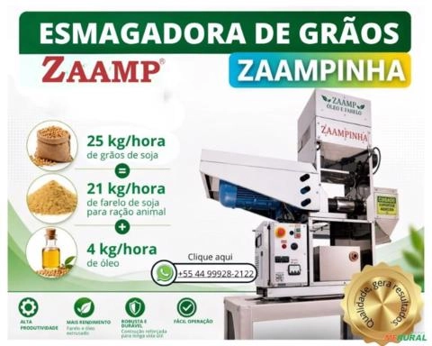 MÁQUINA PARA PRODUZIR FARELO DE SOJA - EXTRUSORA ESMAGADORA DE GRÃOS ZAAMPINHA Imagem MÁQUINA PARA PRODUZIR FARELO DE SOJA - EXTRUSORA ESMAGADORA DE GRÃOS ZAAMPINHA