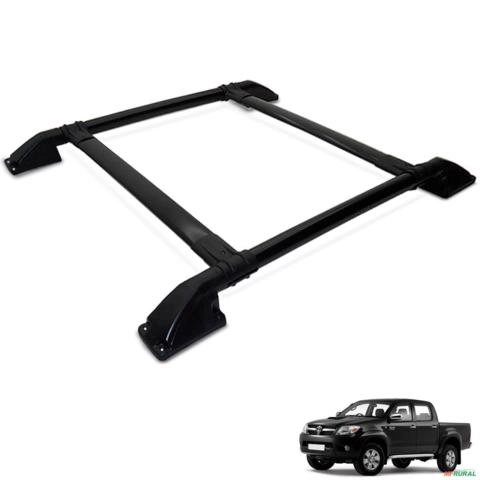 Rack De Teto Bagageiro Hilux 2005 a 2015 Preto Tubolar Imagem Rack De Teto Bagageiro Hilux 2005 a 2015 Preto Tubolar