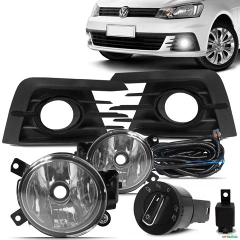 Kit Farol de Milha Volkswagen Gol e Voyage G7 2016 a 2018 Auxiliar Neblina Botão Original Imagem Kit Farol de Milha Volkswagen Gol e Voyage G7 2016 a 2018 Auxiliar Neblina Botão Original