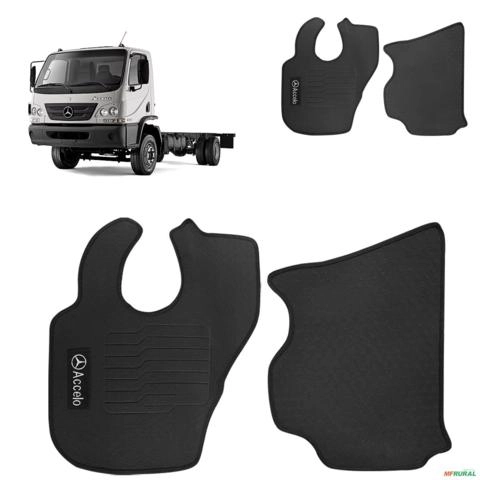 Jogo de Tapete Borracha Pvc Truck Mercedes Benz Accelo 2012 a 2022 2 Peças Imagem Jogo de Tapete Borracha Pvc Truck Mercedes Benz Accelo 2012 a 2022 2 Peças