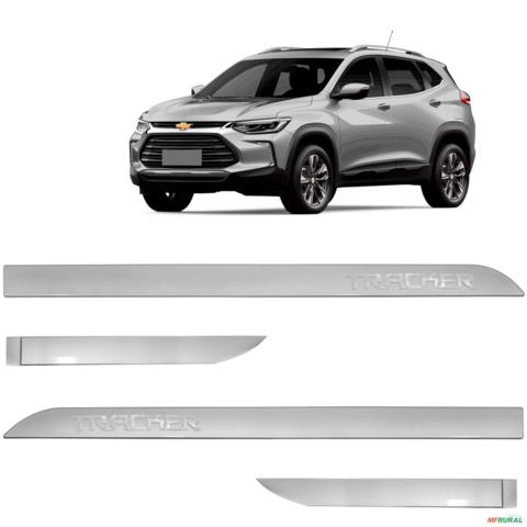 Jogo de Friso Lateral Tracker 2014 a 2024 Prata Switchblade Alto Relevo Imagem Jogo de Friso Lateral Tracker 2014 a 2024 Prata Switchblade Alto Relevo