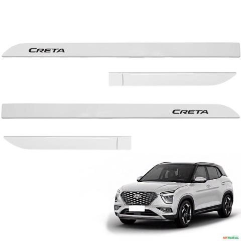Jogo de Friso Lateral Creta 2022 a 2026 Branco Atlas Imagem Jogo de Friso Lateral Creta 2022 a 2026 Branco Atlas