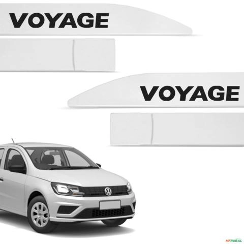 Jogo de Friso Lateral Voyage 2013 A 2023 Branco Cristal Imagem Jogo de Friso Lateral Voyage 2013 A 2023 Branco Cristal
