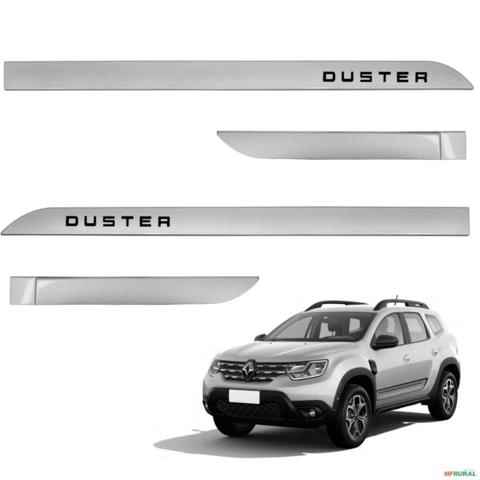 Jogo de Friso Lateral Duster 2012 A 2025 Prata Etoile Imagem Jogo de Friso Lateral Duster 2012 A 2025 Prata Etoile
