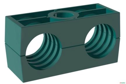 Corpo de Abracadeira Dupla Para Tubo de 12mm (DIN 3015) - Stauff 112/12-PP Imagem Corpo de Abracadeira Dupla Para Tubo de 12mm (DIN 3015) - Stauff 112/12-PP