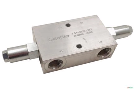 Valvula de Contrabalanco Dupla 120lts - Control Star 200068-10 Imagem Valvula de Contrabalanco Dupla 120lts - Control Star 200068-10