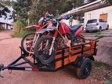 Carreta Fazendinha Mista para Carga e Duas Motos - Acompanha rampa de acesso removível 1.5 mts Imagem Carreta Fazendinha Mista para Carga e Duas Motos - Acompanha rampa de acesso removível 1.5 mts