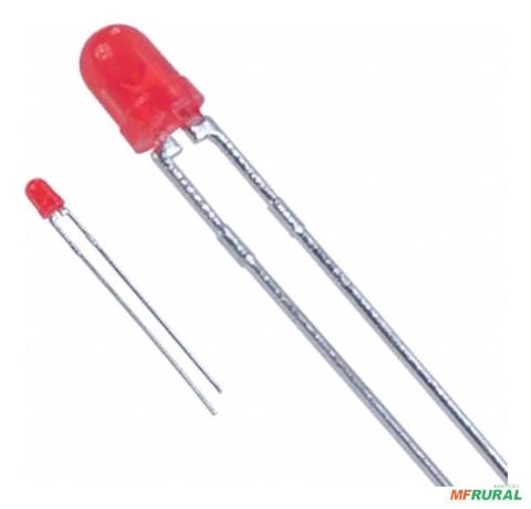 10x Led Vermelho Difundido Ltl-4221n 625nm 2v Radial 60º - Cor da luz: Vermelho Imagem 10x Led Vermelho Difundido Ltl-4221n 625nm 2v Radial 60º - Cor da luz: Vermelho