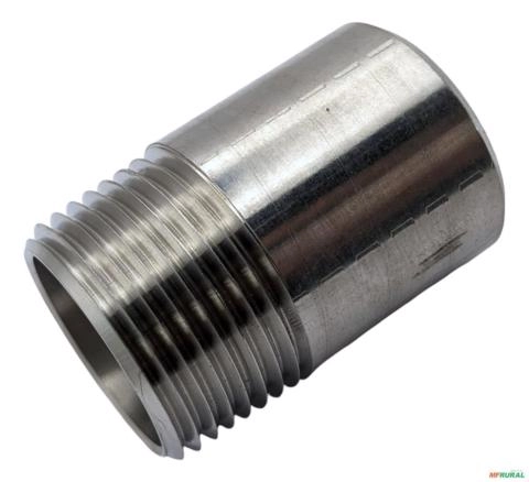 Niple De Solda F308-r 3/4 X 40 Bspt 1.4571 Inox Imagem Niple De Solda F308-r 3/4 X 40 Bspt 1.4571 Inox