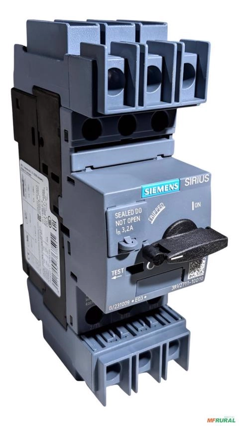 Disjuntor Motor Tripolar 3,2a S00 3rv2711-1dd10 Siemens - Frequência: 50 / 60 Hz Voltagem: 230 - 690 V Imagem Disjuntor Motor Tripolar 3,2a S00 3rv2711-1dd10 Siemens - Frequência: 50 / 60 Hz Voltagem: 230 - 690 V