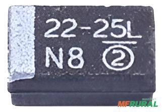 5x Capacitor De Tântalo Smd 22uf 25v 10% Original Vishay Imagem 5x Capacitor De Tântalo Smd 22uf 25v 10% Original Vishay