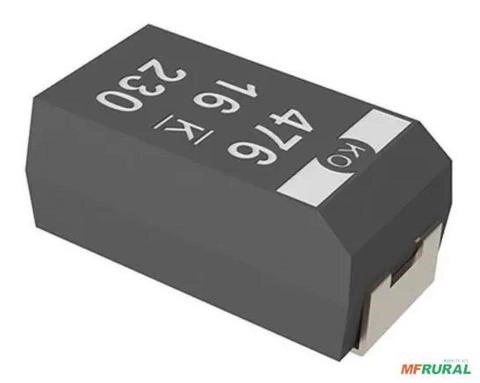 Capacitor De Tântalo Smd -polímero 6.3v 330uf 20% Kit 5 Imagem Capacitor De Tântalo Smd -polímero 6.3v 330uf 20% Kit 5