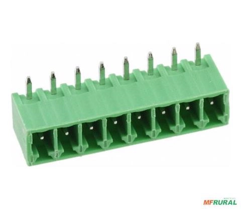 5x Conector Barra De Pinos 8 Vias 3,81mm 90º Ostoq Imagem 5x Conector Barra De Pinos 8 Vias 3,81mm 90º Ostoq