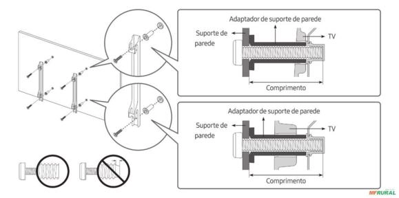 Adaptador + Parafuso P/ Suporte De Parede Tv Samsung - Modelo Alfanumérico da TV: QN75Q60RAGXZD - 75Q60 - Q60 - TV QLED UHD 4K 2019 75 Imagem Adaptador + Parafuso P/ Suporte De Parede Tv Samsung - Modelo Alfanumérico da TV: QN75Q60RAGXZD - 75Q60 - Q60 - TV QLED UHD 4K 2019 75