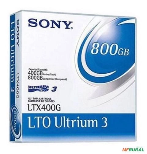 Cartucho De Fita Sony Lto-3 Ultrium 800gb Ltx400g Imagem Cartucho De Fita Sony Lto-3 Ultrium 800gb Ltx400g