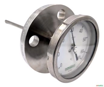 Termômetro Bimetálico Famabras FTI-114/2 (0 a 65°C) com Poço de Proteção Flangeado 1.1/2" 300# em Aço Inox 316 - Voltagem: NA Imagem Termômetro Bimetálico Famabras FTI-114/2 (0 a 65°C) com Poço de Proteção Flangeado 1.1/2" 300# em Aço Inox 316 - Voltagem: NA