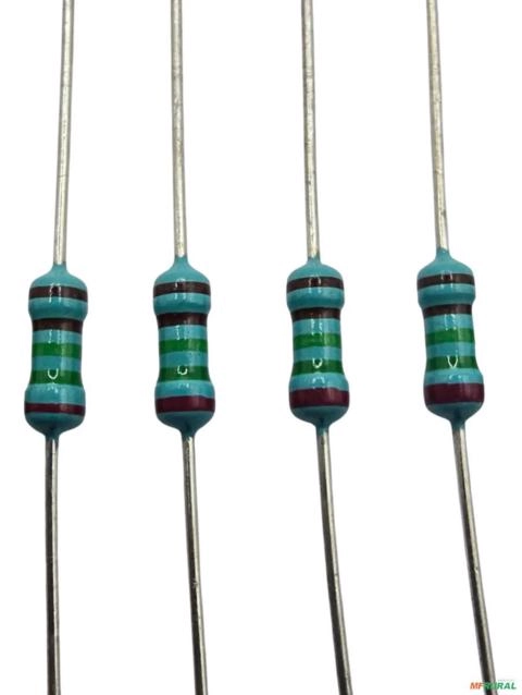 25x Resistor Alta Precisão 2.55k 2k55 1% Metal Film Imagem 25x Resistor Alta Precisão 2.55k 2k55 1% Metal Film