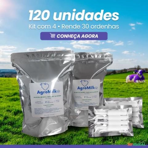 Biqueiras Estéreis AgroMilk para Ordenha - 120 Unidades (Rende 30 Ordenhas) Imagem Biqueiras Estéreis AgroMilk para Ordenha - 120 Unidades (Rende 30 Ordenhas)